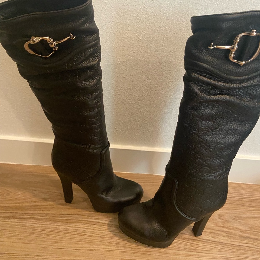Gucci Black knee boots
